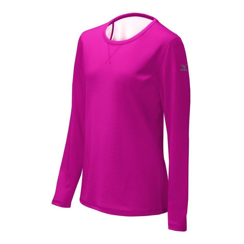 Blusa Mizuno Core Dual Hybrid - Mulher - Rosa/Branco - PWGZK1075